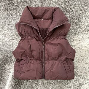 Chocolate Brown Puffer Vest - Small